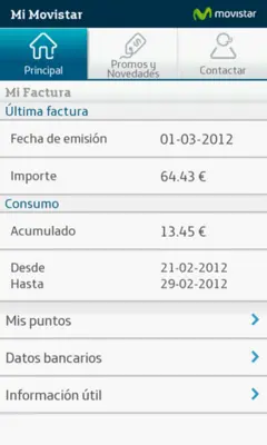 Mi Movistar android App screenshot 2